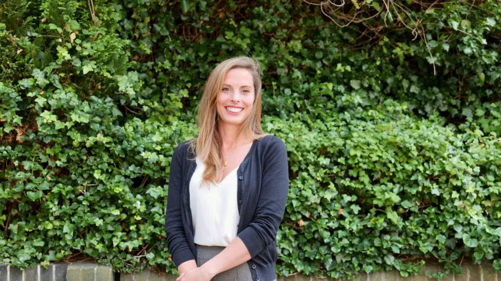 Founder of Footprint Bio outside Meadowbank House in Edinburgh