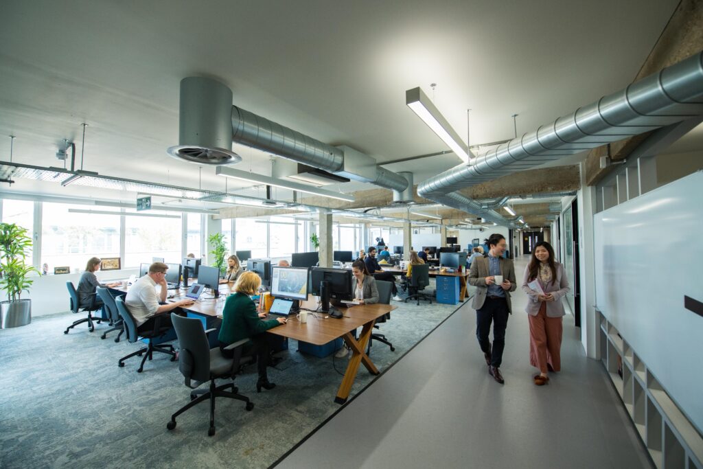 View of the interior of the Geovation Hub